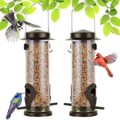 Urban Deco Vogelfutterhaus Metall für Wildvögel 2 Anschlüsse robust