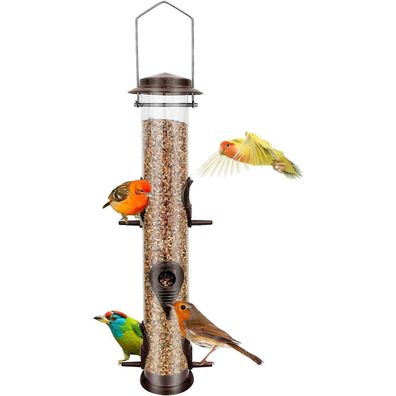 Urban Deco Metall-Vogelfutterspender 6 Anschlüssen wetterfest Braun