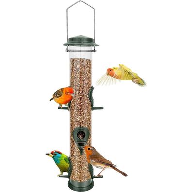 Metall Vogelhäuschen Rohr Hänge Feeder 6 Port Wildvogel Saatgut Hochleistung