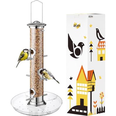 Vogelfutterspender 6 Anflugplätze 20cm Futterteller Cardinal Feeder Aluminium