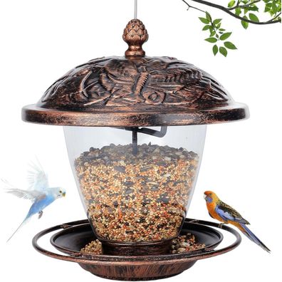 Syunyin Vogelfutterhaus Metall Wetterfest Bird Feeder 1.2LBS Bronze