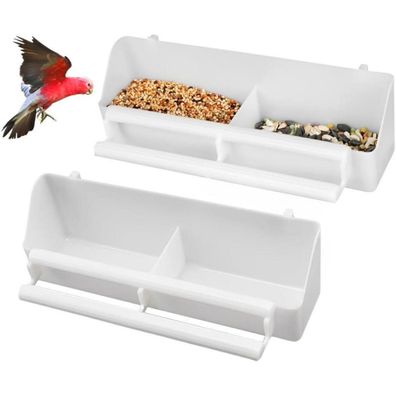 Voarge 2er Set Vogelfutterspender Futternapf Wassernapf für Vögel Papageien