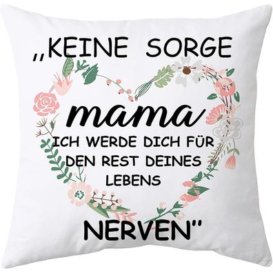 Mama Geschenk Kissenbezug 45x45cm Muttertag Weihnachten Mutter Deko