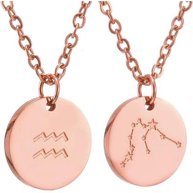 Sternzeichen Kette Gold Horoskop Damen Mutter Tochter Geburtstagsgeschenk