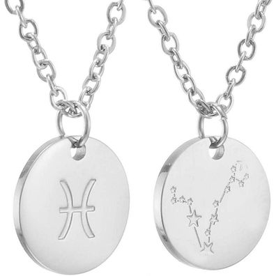 Sternzeichen Kette Silber Fische Astrologie Horoskop Mutter Tochter Freundinnen