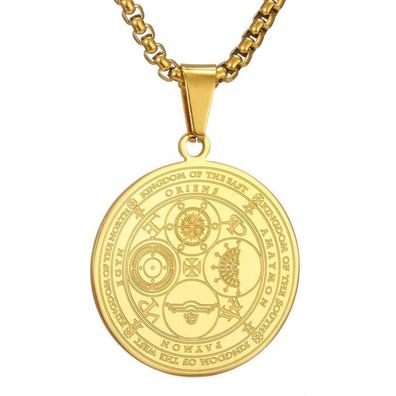 Afstalr Halskette Herren Siegel Erzengel Talisman Amulett Edelstahl Schmuck