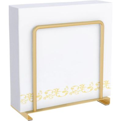 Serviettenhalter Golden aus Metall für Tisch Küchenzubehör Upgrade 14cm