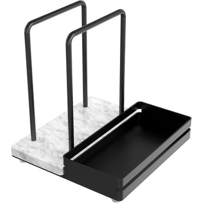 Serviettenhalter Schwarz Metall Marmor Serviettenspender Caddy Organisator