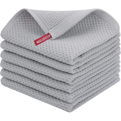 Geschirrtücher 6er Set 30x30cm 100% Baumwolle Weich Saugfähig Küchentücher