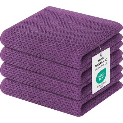 Geschirrtücher 100% Baumwolle 4er Set Weiche handtücher Premium Saugfähig