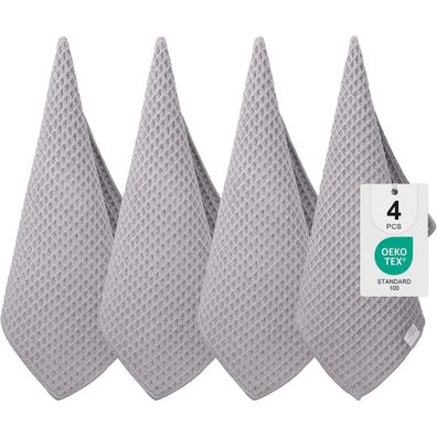 Moosfor Microfasertücher 4er-Set Saugfähige Fusselfrei Küchentücher 40 x 70 cm