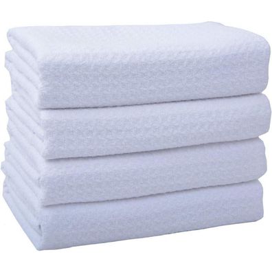 VIVOTE Microfaser Geschirrtücher weiß 40x60cm 4er Set Fusselfrei Saugfähig