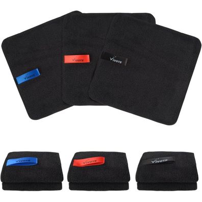 Schwarze Mikrofasertücher 20x20cm 9er-Pack saugfähig und langlebig