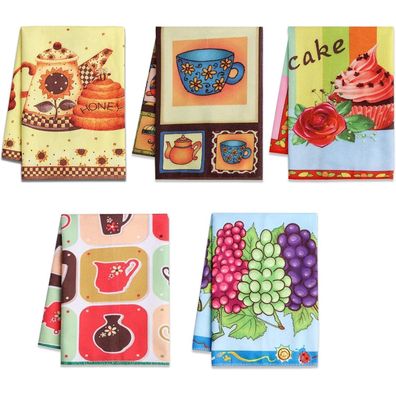 Set 5 Mikrofaser Küchentücher Weine Geschenkidee Auffällige Sprüche