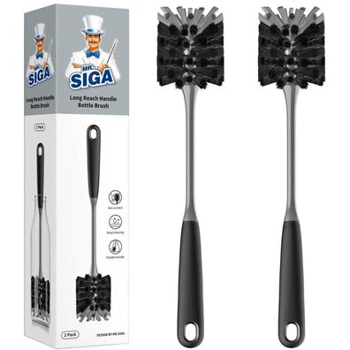 MR. SIGA Langgriff-Flaschenbürste Gläserbürste Reinigungsbürste Wasserflasche 2