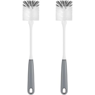 Flaschenbürste mit langem Griff, Flexible Scheuerbürste für Wasserflaschen und