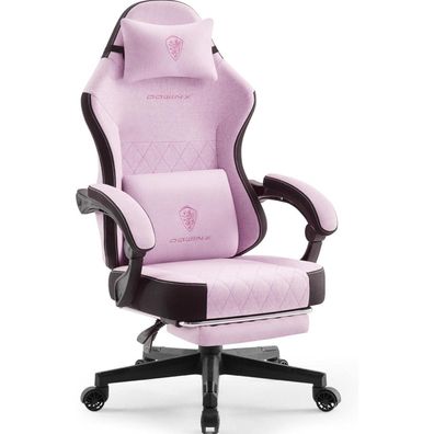 Ergonomischer Gaming Stuhl Stoff mit Massage Lendenstütze und