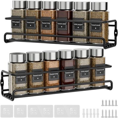 Gewürzregal Wand Set Organizer Selbstklebend Schrauben Metall