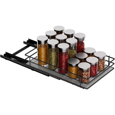 Gewürzregal Ausziehbar Schrank Organizer Küche Metall Langlebig