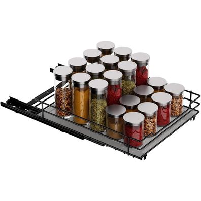 Gewürzregal ausziehbar Metall Küchen Organizer P26.4 * L22.2 * H5.6CM