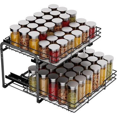 Gewürzregal Ausziehbar 2 Etagen Schrank Organizer Küche Mayzolop