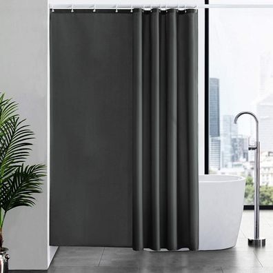 Furlinic Textiler Duschvorhang 180x210 Wasserdicht Anti-Schimmel mit 12 Ringen