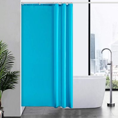 Duschvorhang Textil Anti-schimmel Wasserdicht Polyester Stoff Aquamarine