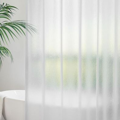 Duschvorhang 120x200 Transparent Weiß mit 3 Magnete Wasserdicht Anti-Schimmel