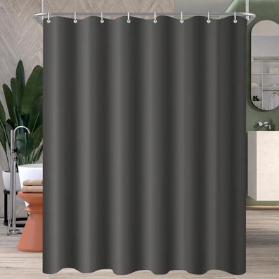 Duschvorhang Dunkelgrau 120x200cm Antischimmel Wasserabweisend Polyester