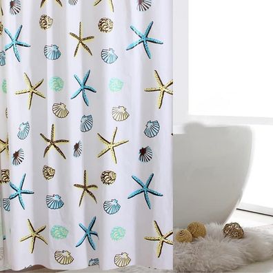 Antischimmel PEVA Duschvorhang Badezimmer Wasserdicht Lang Blau 200x220cm