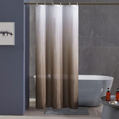Duschvorhang Textil Polyester Schimmelresistent Wasserdicht Waschbar 100x200cm