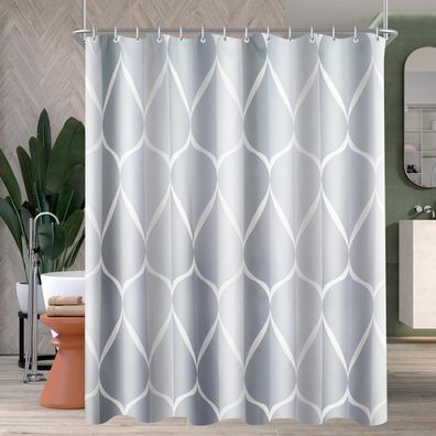 Duschvorhang Water Droplets 300x200cm Antischimmel Polyester Stoff Badezimmer