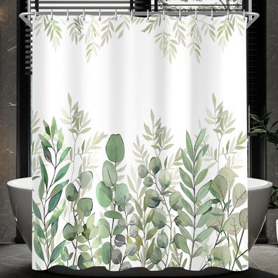 Duschvorhang Blätter 120x200cm Wasserdicht Antischimmel Polyester Textil