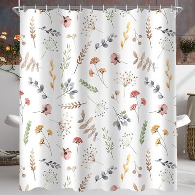 Duschvorhang Beige 90x90 cm Antischimmel, Wasserabweisend, Waschbar, Polyester