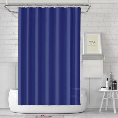 Duschvorhang Anti-Schimmel 180x180 cm Wasserdicht Waschbar PEVA Dunkelblau