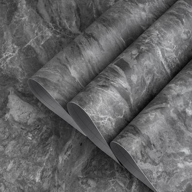 Klebefolie Möbel Dunkelgrau Marmoroptik Selbstklebende Vinyl 30CMx2M