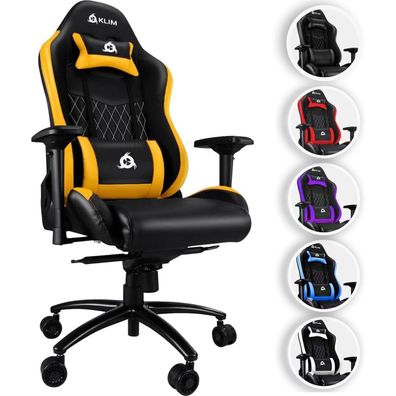 KLIM eSports Gaming Stuhl Lila mit Lenden- und Nackenstütze - Verstellbar