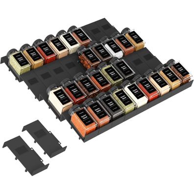Gewürz Organizer Schubladen-Set 36-teilig Patchworkable Küchen Aufbewahrung