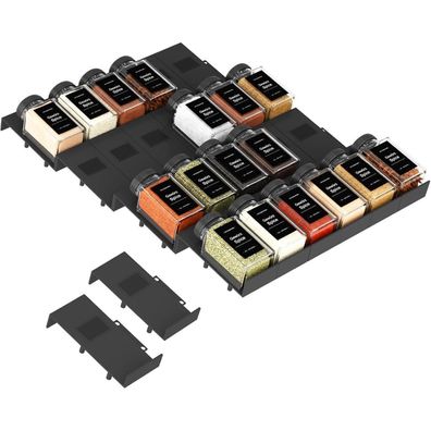 Gewürz Organizer Schublade 24 Stück Patchworkable Spice Rack für Gewürze