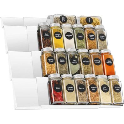 Gewürzregal Schublade Organizer Einstellbare 30-60cm 4 Etagen