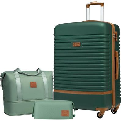 Coolife Koffer Set ABS Hartschale 4-Rollen TSA-Schloss