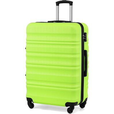 Coolife Hartschalen-Koffer Trolley Rollkoffer Reisekoffer TSA 4 Rollen Grün 77cm