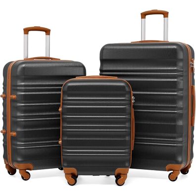 Coolife Hartschalen-Koffer Trolley 4 Rollen TSA-Schloss