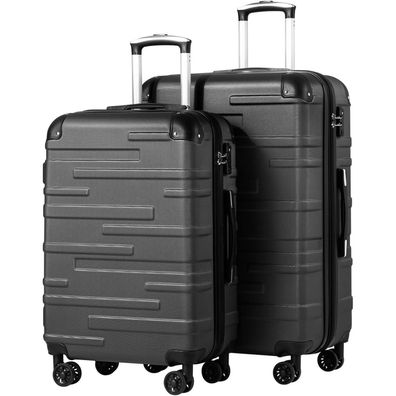 Coolife ABS Hartschalen-Koffer Rollkoffer Reisekoffer TSA-Schloss 4 Rollen