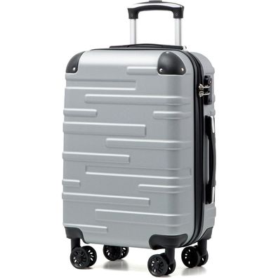 Coolife Hartschalen-Koffer Rollkoffer Reisekoffer Vergrößerbar ABS TSA 4 Rollen