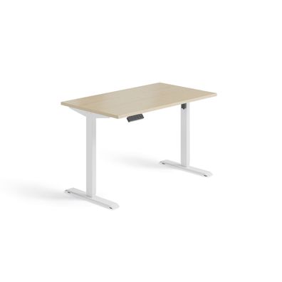 Schnellmontage Elektro-Hubtisch höhenverstellbar, 1200x700x740-1175, Ahorn/Weiß