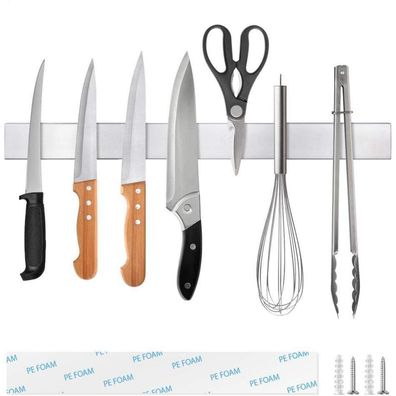 Ninonly 40cm Magnetleiste Messer Edelstahl Selbstklebend Wandhalterung
