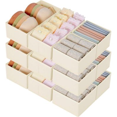 DIMJ Schubladen Organizer - Kleiderschrank Stoff Ordnungssystem Faltbarer