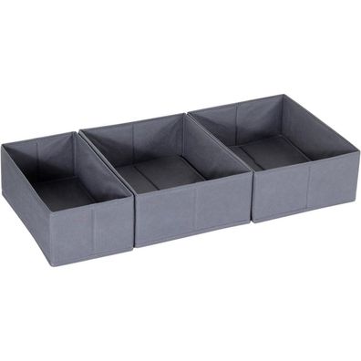 Schubladen Organizer Kleidung für PAX 75x35cm, 3er-Set, Grau