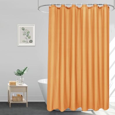 Duschvorhang 180x200 Textil Bad Vorhang Orange Anti-Schimmel Wasserdicht